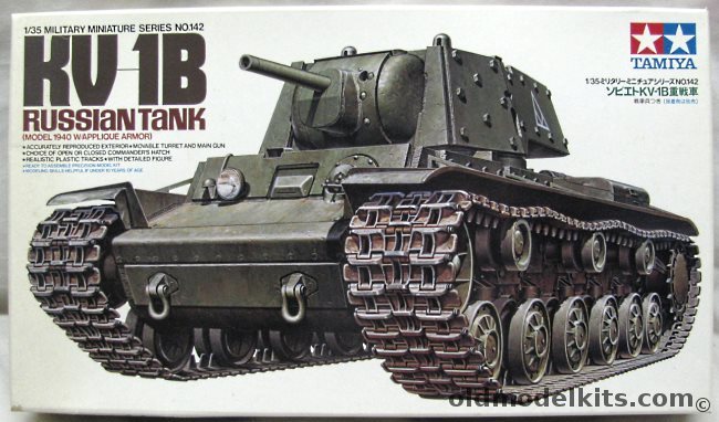 Tamiya 1/35 KV-1B Russian Heavy Tank, MM-142 plastic model kit